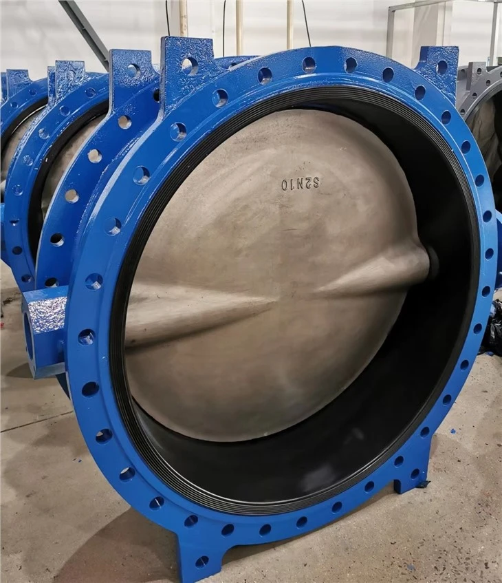 Maint Mawr DN1200 Falf Glöyn byw consentrig Flanged Dwbl